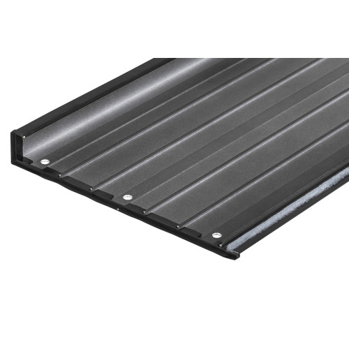 Крышка кузова РИФ для Toyota Hilux 2005-2014, роллета раздвижная, алюминиевая, черная