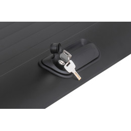 Крышка кузова РИФ для Toyota Hilux 2005-2014, роллета раздвижная, алюминиевая, черная