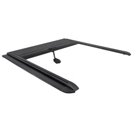 Крышка кузова РИФ для Toyota Hilux 2005-2014, роллета раздвижная, алюминиевая, черная