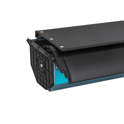 Крышка кузова РИФ для Toyota Hilux 2005-2014, роллета раздвижная, алюминиевая, черная