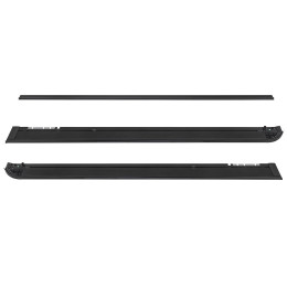 Крышка кузова РИФ для Toyota Hilux 2005-2014, роллета раздвижная, алюминиевая, черная