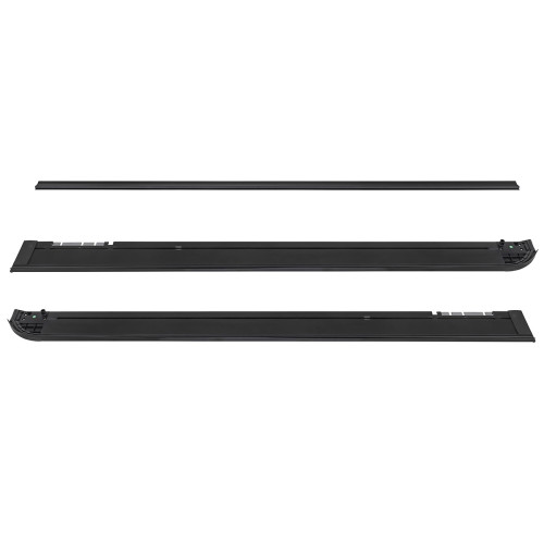 Крышка кузова РИФ для Toyota Hilux 2005-2014, роллета раздвижная, алюминиевая, черная