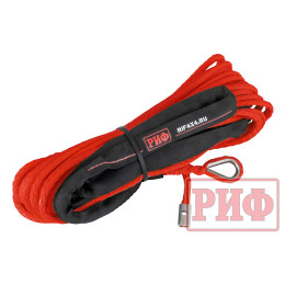 Трос для лебёдки синтетический РИФ 6 мм/15 м, красный