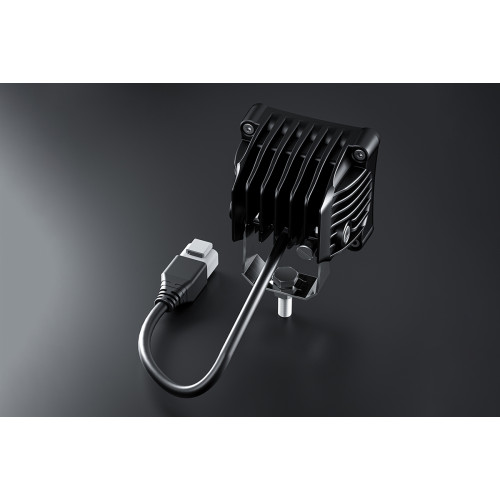 Светодиодные фары дальнего света AURORA 76x76 мм 30W с RGB подсветкой