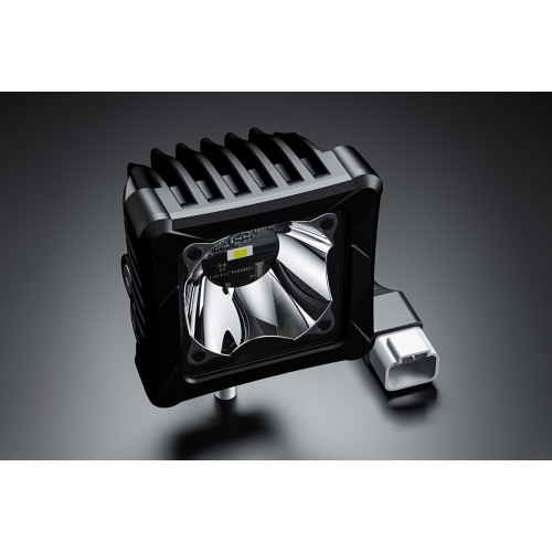 Светодиодные фары дальнего света AURORA 76x76 мм 30W с RGB подсветкой