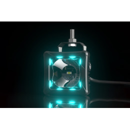 Светодиодные фары дальнего света AURORA 76x76 мм 30W с RGB подсветкой