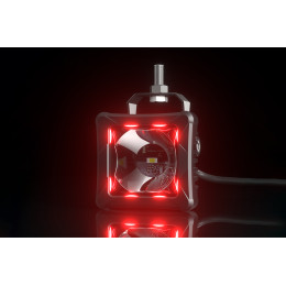 Светодиодные фары дальнего света AURORA 76x76 мм 30W с RGB подсветкой