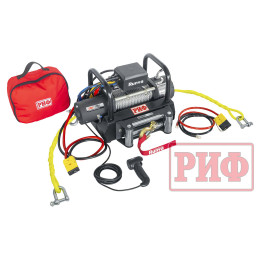 Лебёдка переносная РИФ 8000S c площадкой и проводами (стальной трос)