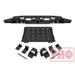 Бампер РИФ силовой передний Mitsubishi Pajero Sport 2015-2020 с фаркопом и защитой радиатора