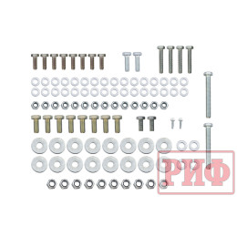 Бампер РИФ силовой передний Mitsubishi Pajero Sport 2015-2020 с доп. фарами (арт. B0205), защитной дугой, защитой бачка омывателя, под парктроник