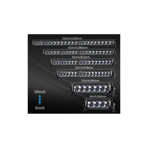 Светодиодная фара дальнего света AURORA 1016 мм 300W LED с RGB подсветкой