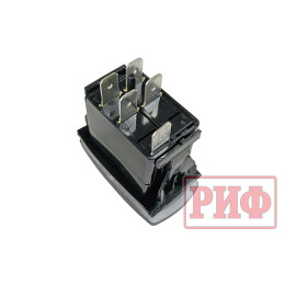 Переключатель ВКЛ/ВКЛ/ВЫКЛ, красный, ВКЛ ВЕНТИЛЯТОР ВЫКЛ