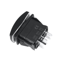 Переключатель ВКЛ/ВЫКЛ/ВКЛ,  красный, ДВЕ ЛИНИИ