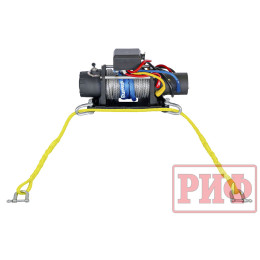 Лебёдка переносная РИФ 10000SR c облегчённой площадкой и проводами (синт. трос)