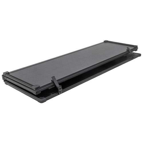 Крышка кузова РИФ для Mitsubishi L200 2015+, трёхсекционная, алюминиевая, черная