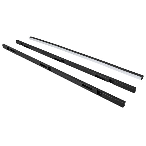 Крышка кузова РИФ для Mitsubishi L200 2015+, трёхсекционная, алюминиевая, черная