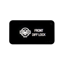 Кнопка ВКЛ/ВЫКЛ, белый, FRONT DIFF LOCK TOYOTA 40x20 горизонтальная