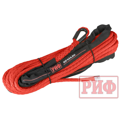 Трос для лебёдки синтетический РИФ 10 мм/26 м, красный