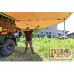 Маркиза автомобильная РИФ комбинированная (прямоугольная с веерной частью) 2.5х3.0м (левая)