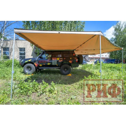 Маркиза автомобильная РИФ комбинированная (прямоугольная с веерной частью) 2.5х3.0м (левая)