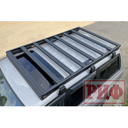 Багажник экспедиционный (платформа) алюминиевый РИФ 1250x2080 мм для Toyota Land Cruiser 80 (с крепежом)