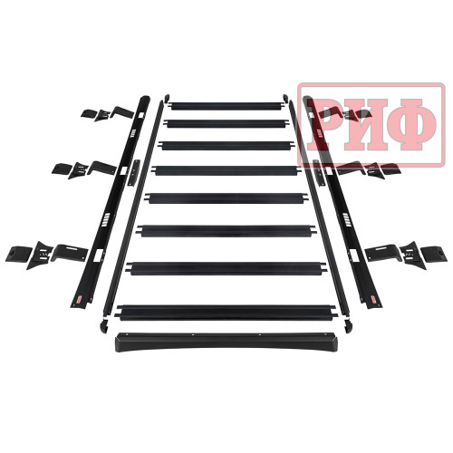 Багажник экспедиционный (платформа) алюминиевый РИФ 1250x2080 мм для Toyota Land Cruiser 80 (с крепежом)