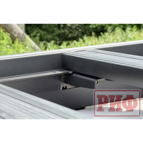 Багажник экспедиционный (платформа) алюминиевый РИФ 1250x2080 мм для Toyota Land Cruiser 80 (с крепежом)