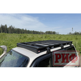 Багажник экспедиционный (платформа) алюминиевый РИФ 1250x2080 мм для Toyota Land Cruiser 80 (с крепежом)