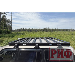 Багажник экспедиционный (платформа) алюминиевый РИФ 1250x2080 мм для Toyota Land Cruiser 80 (с крепежом)
