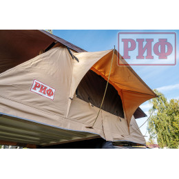 Палатка на крышу автомобиля РИФ Soft RT01-140, тент песочный, корпус черный, 240х140х130 см