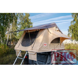 Палатка на крышу автомобиля РИФ Soft RT01-140, тент песочный, корпус черный, 240х140х130 см