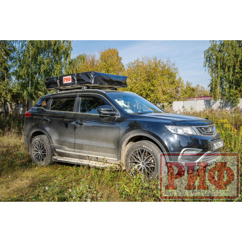 Палатка на крышу автомобиля РИФ Soft RT01-140, тент песочный, корпус черный, 240х140х130 см