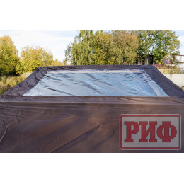 Палатка на крышу автомобиля РИФ Soft RT01-140, тент песочный, корпус черный, 240х140х130 см