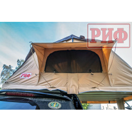 Палатка на крышу автомобиля РИФ Soft RT01-140, тент песочный, корпус черный, 240х140х130 см