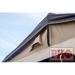 Палатка на крышу автомобиля РИФ Soft RT01-140, тент песочный, корпус черный, 240х140х130 см