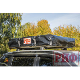 Палатка на крышу автомобиля РИФ Soft RT01-140, тент песочный, корпус черный, 240х140х130 см