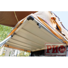 Палатка на крышу автомобиля РИФ Soft RT01-140, тент песочный, корпус черный, 240х140х130 см