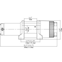 Лебёдка электрическая 12V Runva 3500A lbs 1588 кг