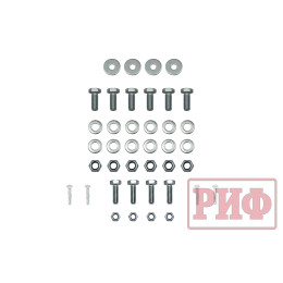 Бампер РИФ силовой задний УАЗ Хантер с площадкой под лебедку и фонарями, лифт 65 мм