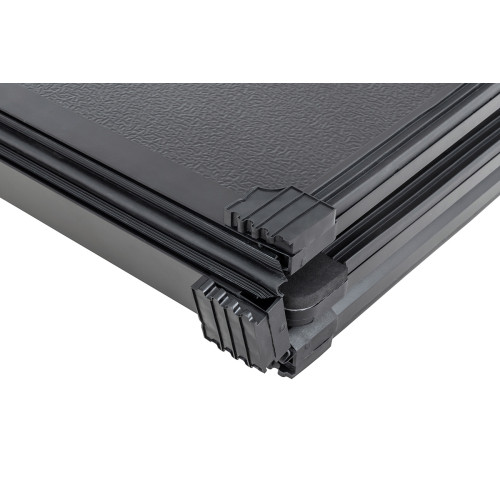 Крышка кузова РИФ для Toyota Hilux 2005-2014, трёхсекционная, алюминиевая, черная