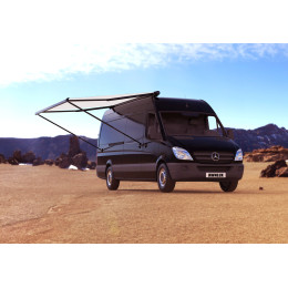 Маркиза автомобильная РИФ 2,5х2,0 м кассетная с электроприводом, корпус черный