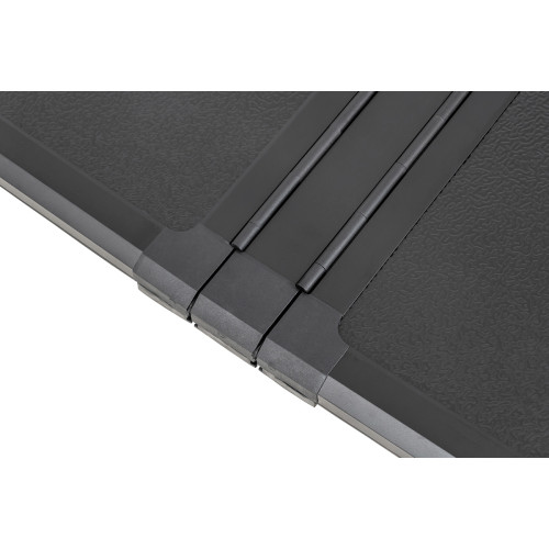 Крышка кузова РИФ для Toyota Hilux 2015+, трёхсекционная, алюминиевая, черная