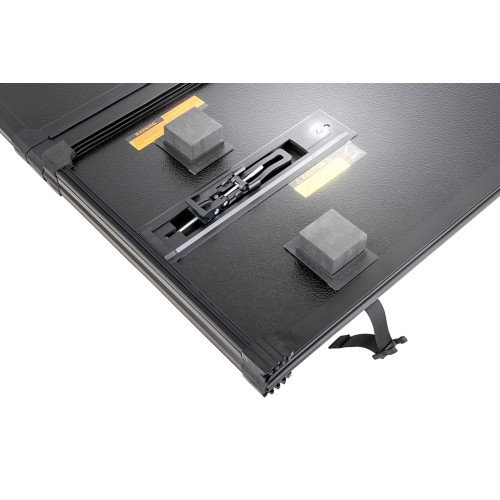 Крышка кузова РИФ для Toyota Hilux 2015+, трёхсекционная, алюминиевая, черная