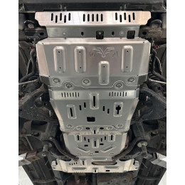 Защита Falcon радиатора, картера, РК, КПП для Toyota Land Cruiser Prado 120 (4.0), алюминий, 8 мм