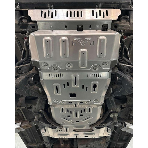 Защита Falcon радиатора, картера, РК, КПП для Toyota Land Cruiser Prado 120 (4.0), алюминий, 8 мм