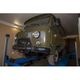 Площадка РИФ для скрытой установки лебёдки с защитой рулевых тяг УАЗ Буханка