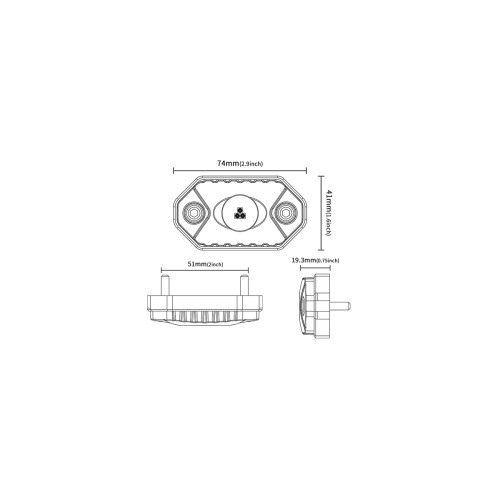 Светодиодная фара рабочего света AURORA 51 мм 15W LED (белый свет)