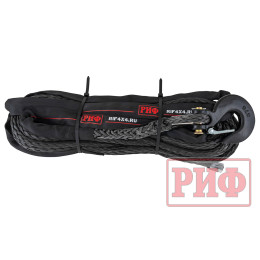 Трос для лебёдки синтетический РИФ 14 мм/22 м черный (готовый)