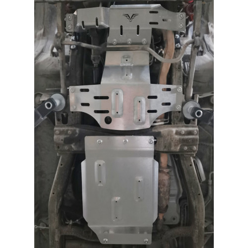 Защита Falcon радиатора, картера, РК, КПП для Nissan Patrol Y61 2004-2024, алюминий, 8 мм