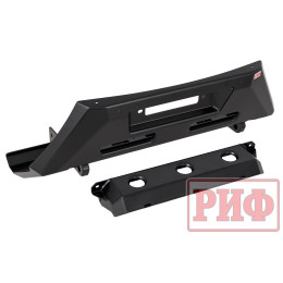 Бампер передний силовой/защита штатного бампера РИФ для УАЗ Патриот 2015+ с защитой рулевых тяг (центральная часть)